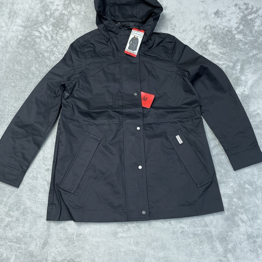 Hunter Women's M Raincoat Black Cotton H0441 - Picture 2 of 10